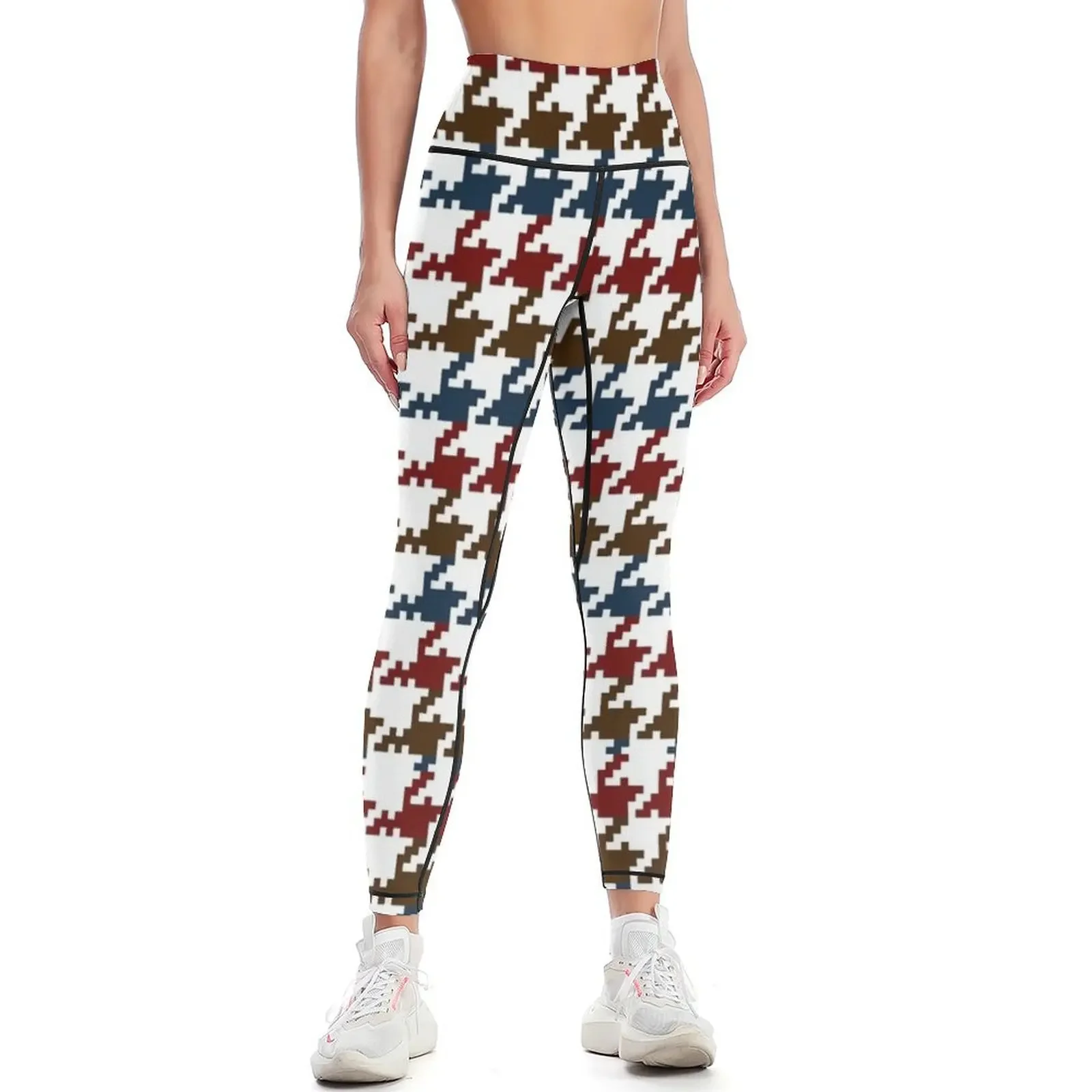 

Houndstooth pattern Leggings high waist Women's sports sports for push up fitness Womens Leggings