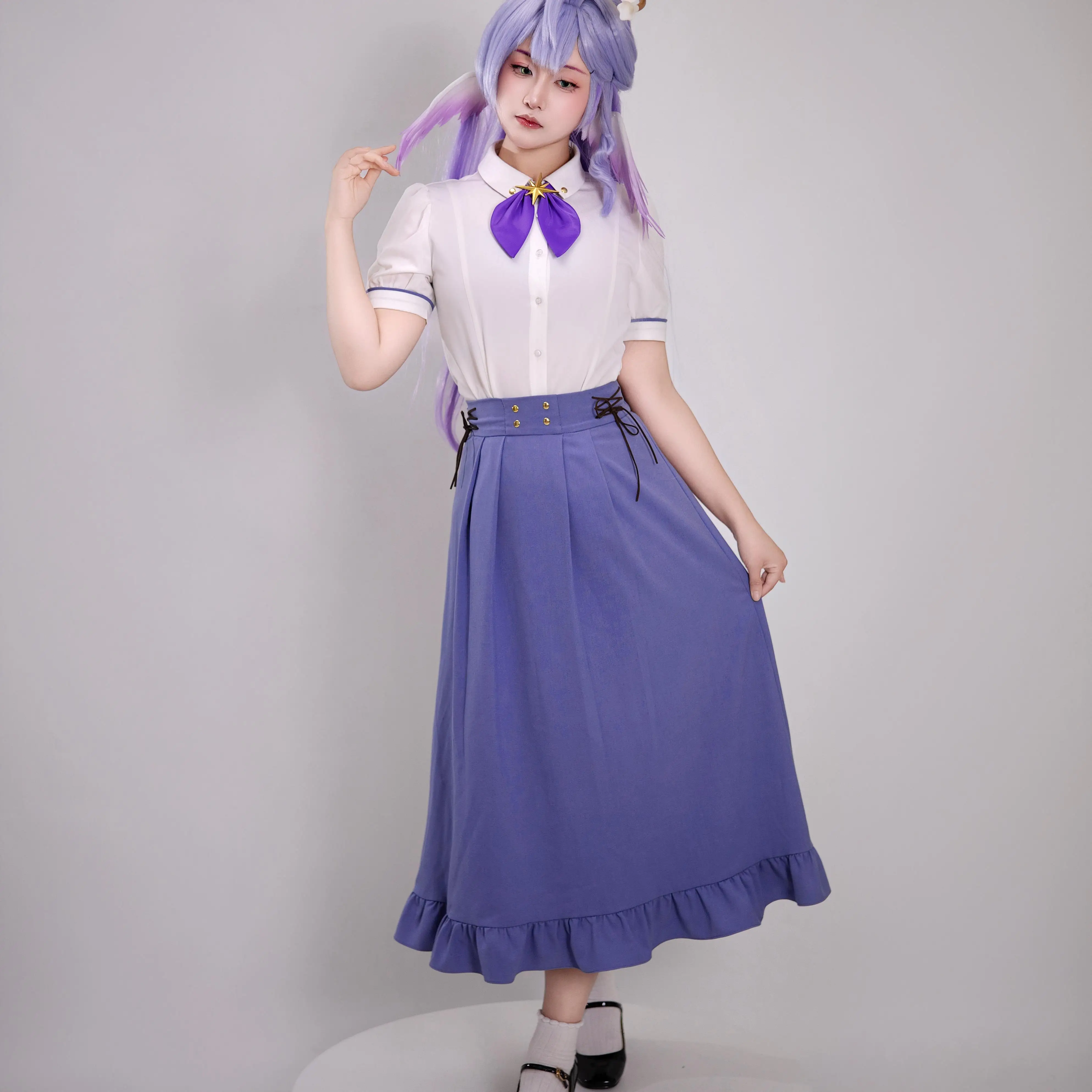 

Anime Game Honkai: Star Rail Robin Sweet Lolita Suit Cosplay Costume Girls Cute Shirts Wiht Skirt Party Role Play Gift
