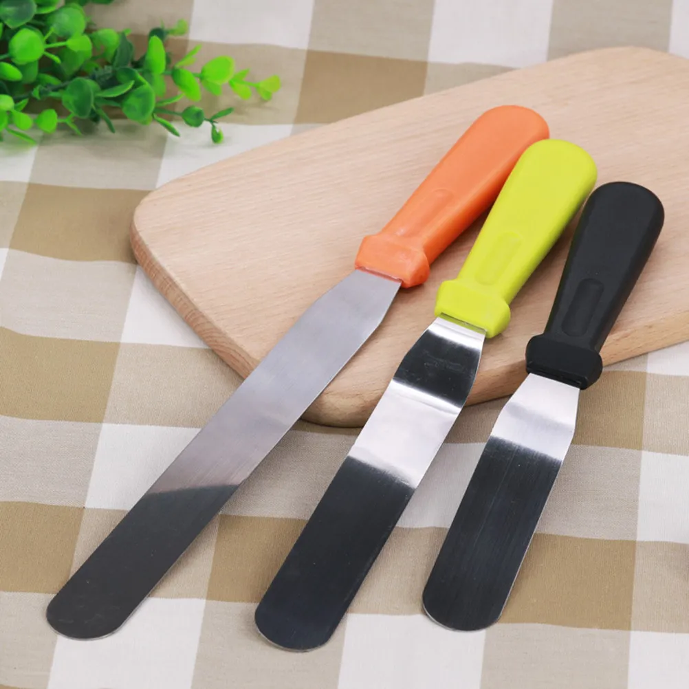 Stainless Steel Straight Edge Icing Spatula 7.9 Inches for Cake Decorating Cream Spreading Jam Smearing Pastry Smoother Butter