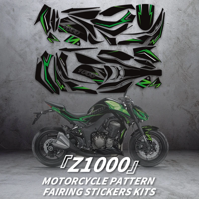 Used For KAWASAKI Z1000 Bike Accessories Paint Parts Area Decoration Refit Decals Motorcycle Fairing Stickers Kits