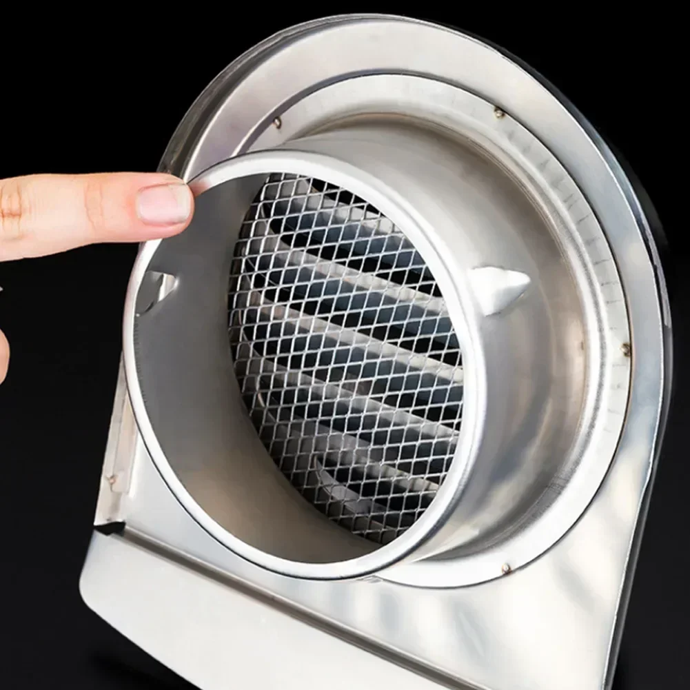 100mm 150mm Thickened Stainless Steel U-shaped Vent Cover Wall Air Vent Extract Valve Grille Ducting Cover Exhaust Cap