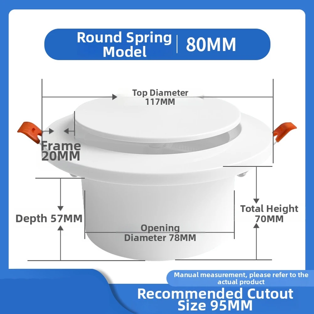 Spring Clip Adjustable Ventilation Grille Cover with Rotating Disc for Kitchen Air Circulation and Pest Screening Function