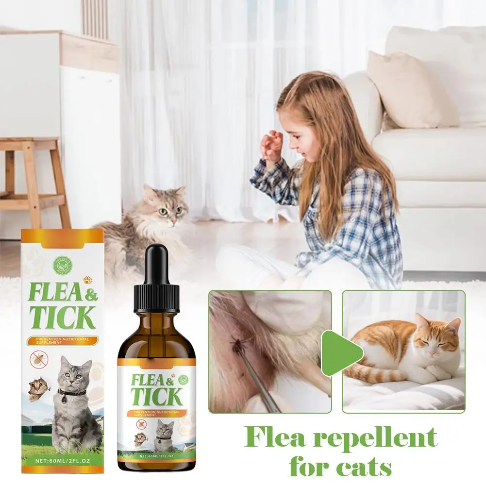 Pet Cats Powerful Flea Repellant Flea Tick Prevention Nutritional Supplement Supports Cats Immunity And Regulates Digestion