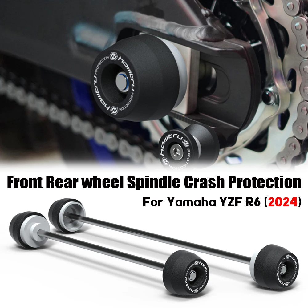 

For Yamaha YZF R6 2024-2025 Motorcycle Front & Rear Axle Fork Crash Sliders Wheel Protection YZF R6 Motorcycle Accessories
