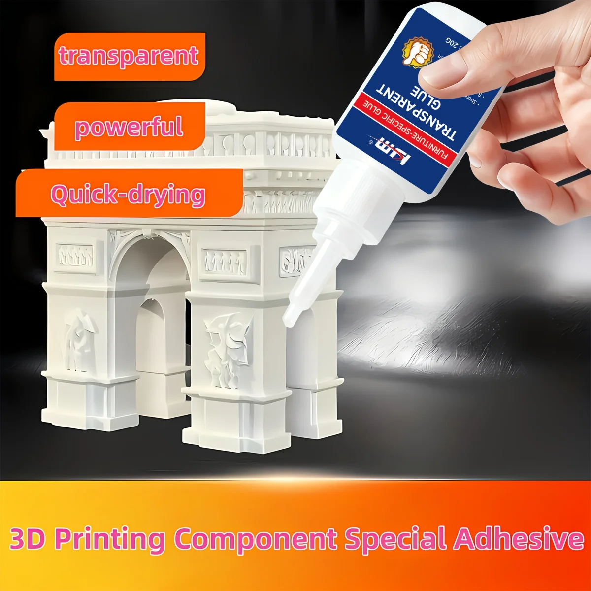 

Quick Dry Transparent Adhesive For 3D Printed Parts DIY Model Assembly PLA ABS TPU PETG High Toughness Plastic Bonding Glue