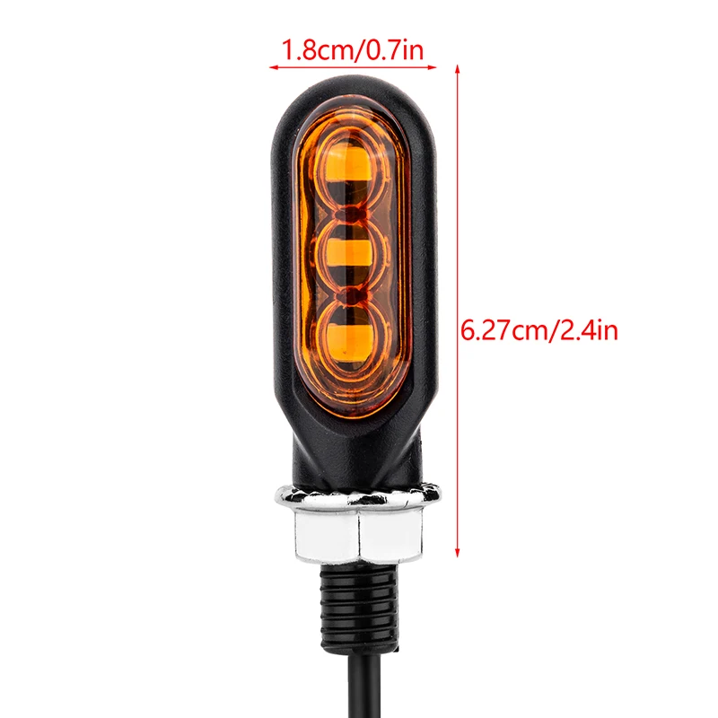 Motorcycle Mini LED Turn Signal Lights Amber Flowing Directional Signal Lamp Intermitentes Moto For Cafe Racer