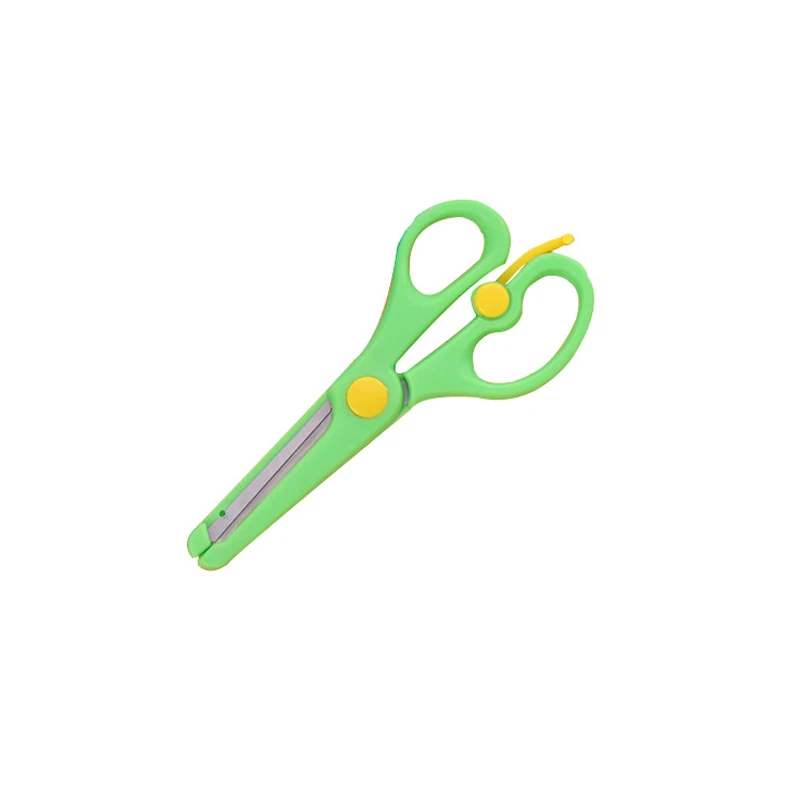 Kawaii DIY Paper-Cut Scissors, Segurança Plastic Scissors, Artes e Ofícios Suprimentos, Alunos do Jardim de Infância, Handmade