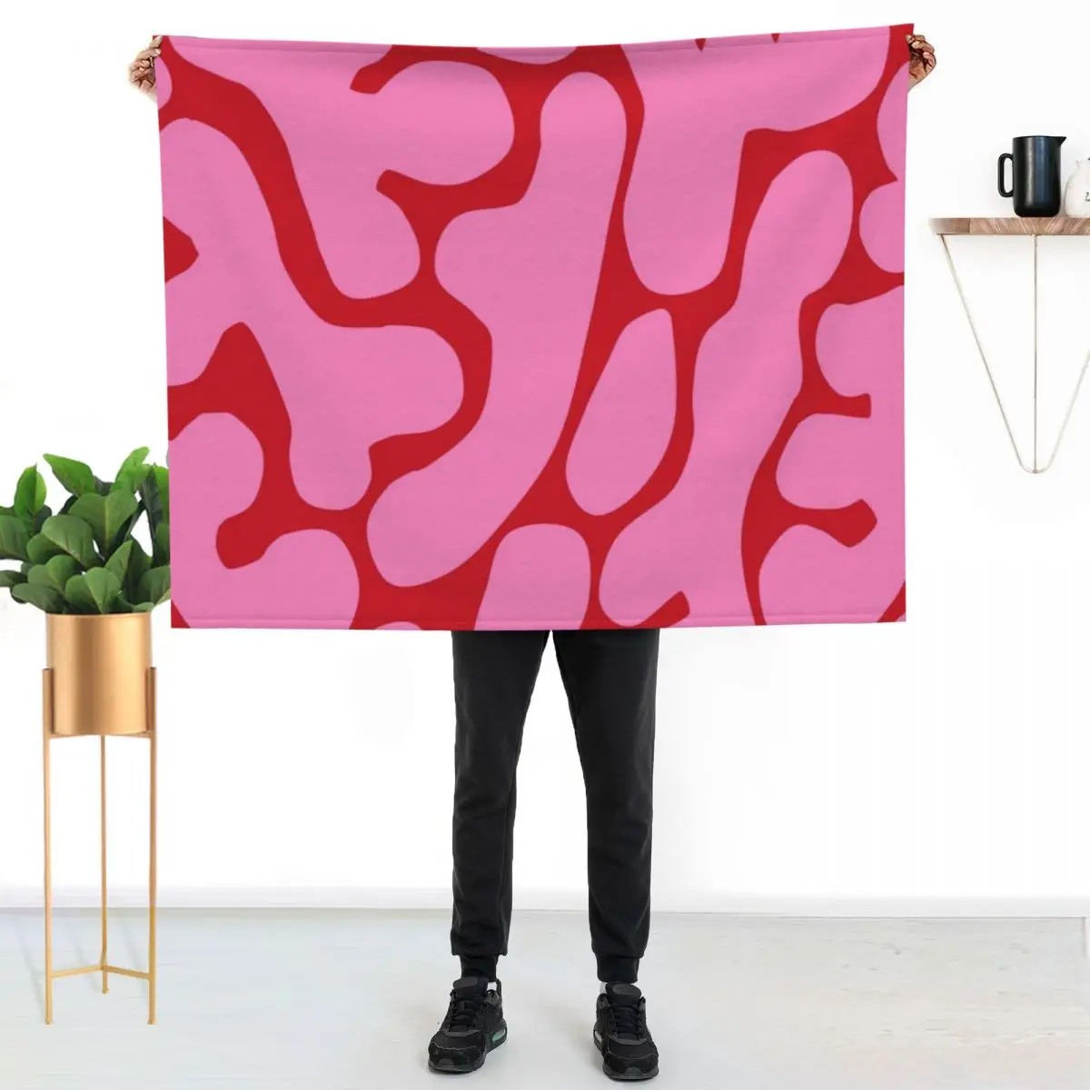 Preppy Coral Reefs Pattern in Red and Pink Throw Blanket heavy to sleep Loose Luxury Designer Weighted Flannels Custom Blankets