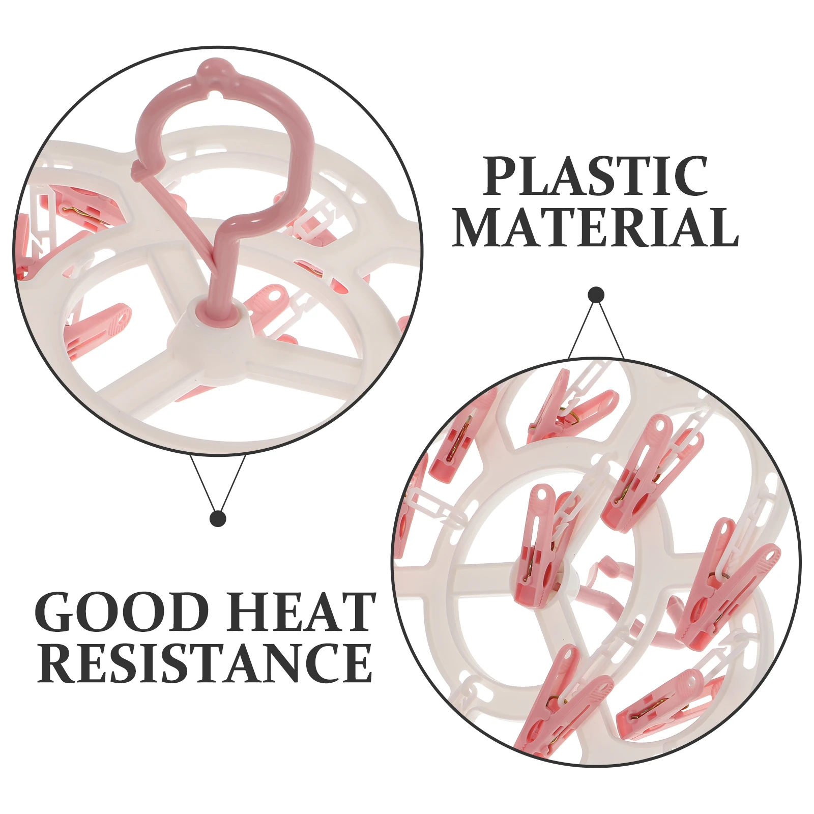 

Drying Rack for Socks Underwear Bras Windproof Hanger Foldable PP Heat Resistance Rotatable 360 Household Clothes Dryer Premium