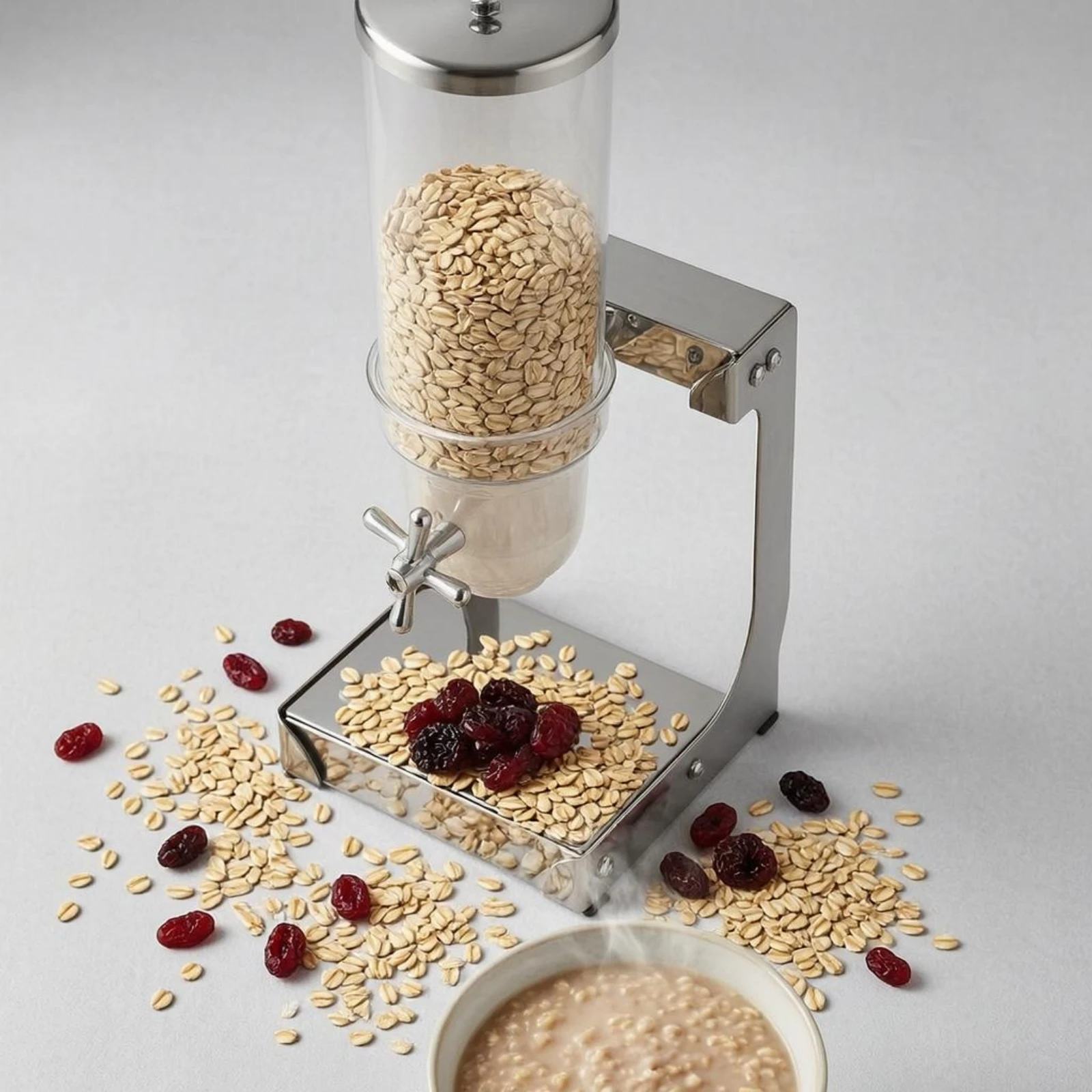 Food Storage In Stainless Steel - Countertop Grain Dispenser Stainless Steel Dry