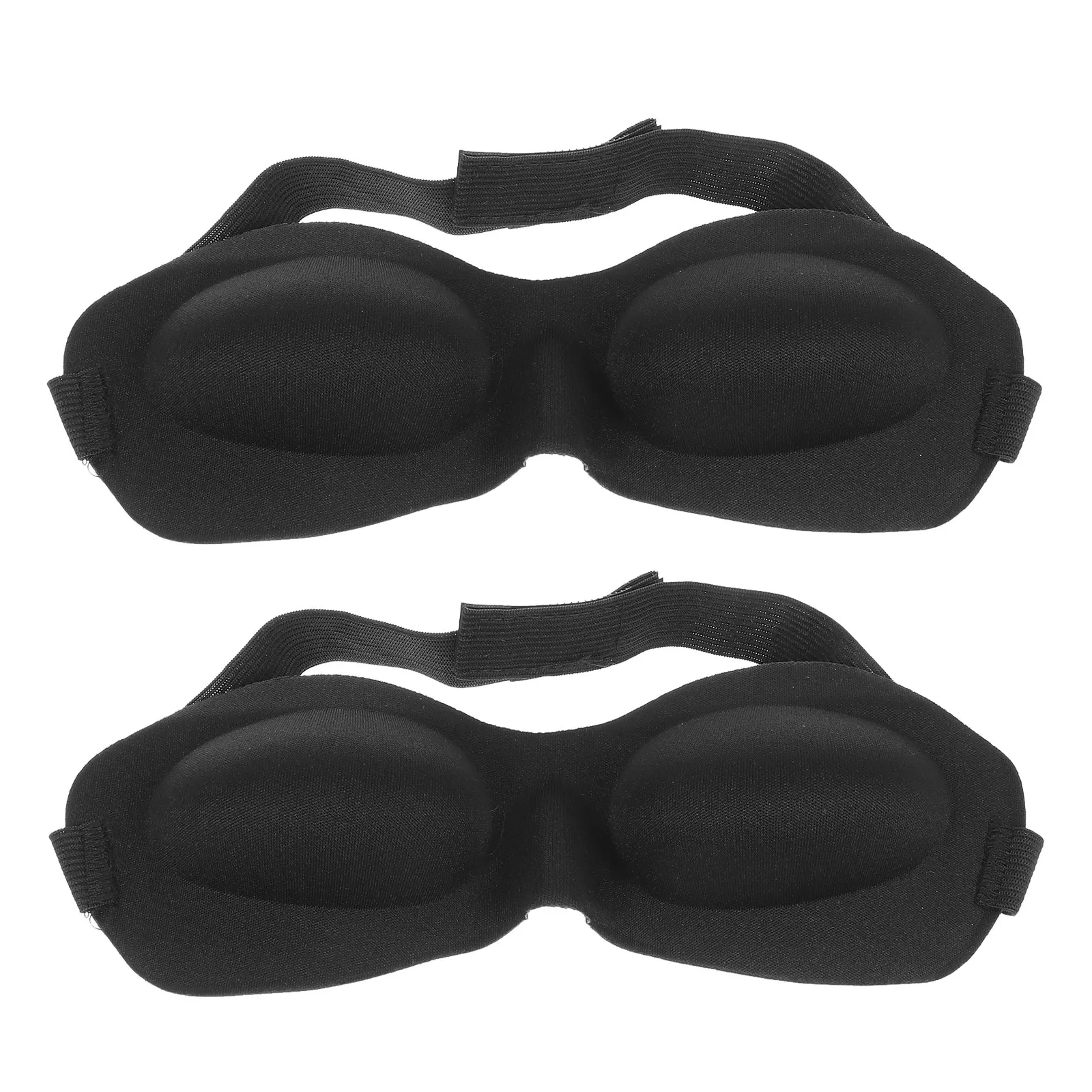 

2Pcs Comfortable Sleeping Eye Mask Elastic Adjustable Lightproof Eye Cover for Uninterrupted Sleep Gift for Husband Wife