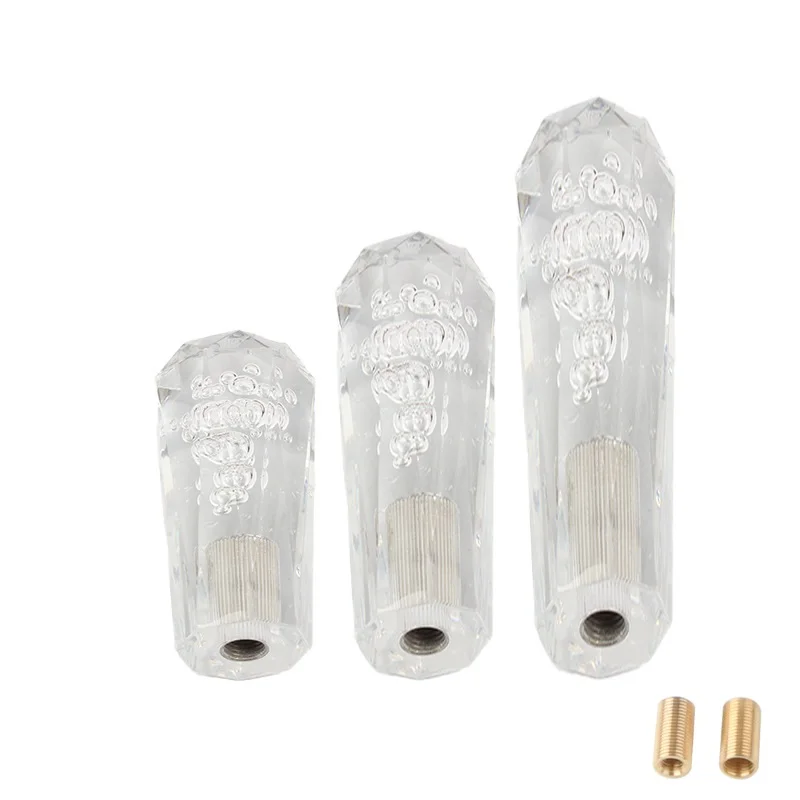 10 15 20cm Car White Transparent Stitching Multicolor Gear Shift Knob Crystal Bubble Gear Shift Knob Colorful Shifter Lever