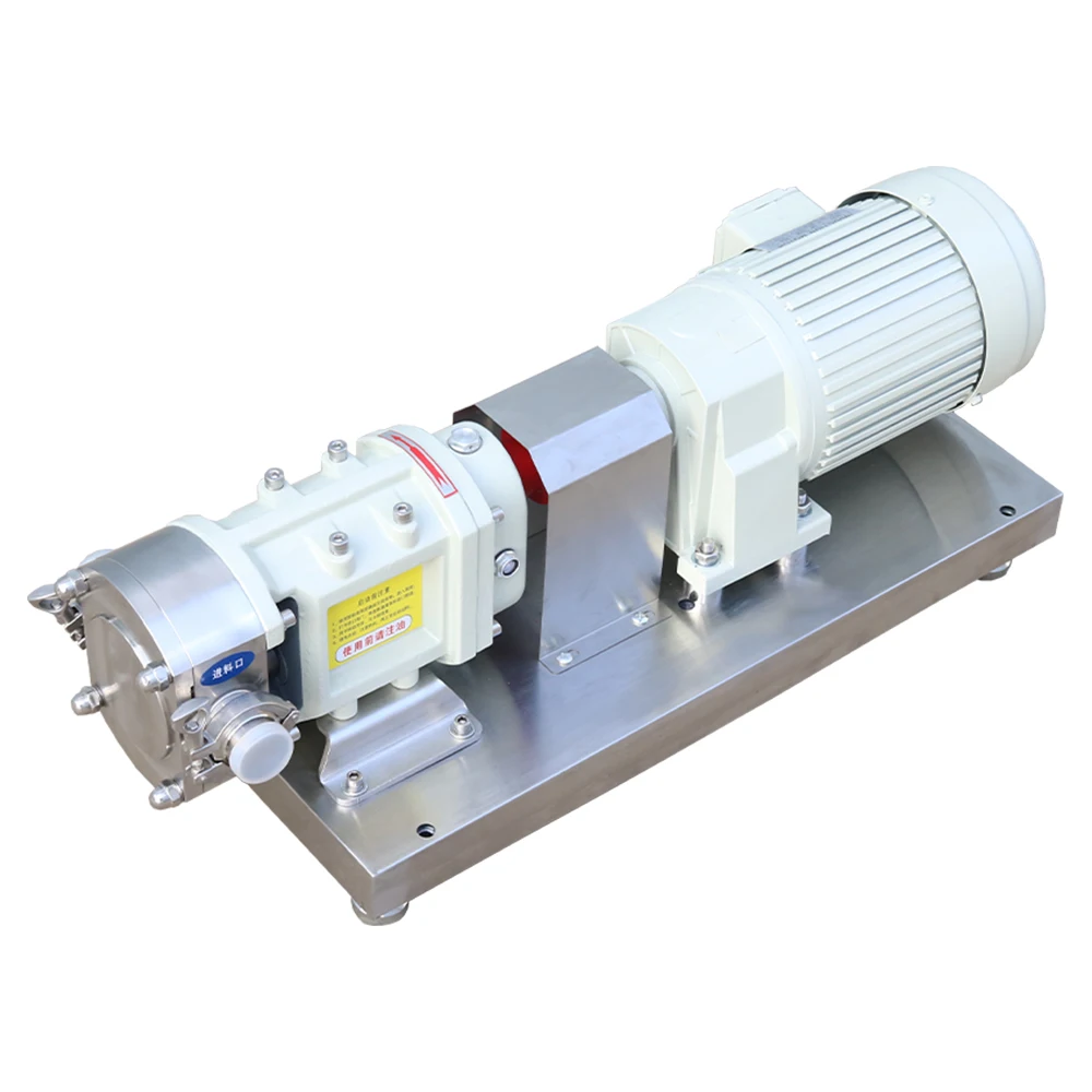 الفولاذ المقاوم للصدأ 2-3 الفص كام مضخة دوارة المحرك بالطاقة نقل والعتاد نوع مضخة للمياه الصالحة للأكل زيت عصير المربى صلصة