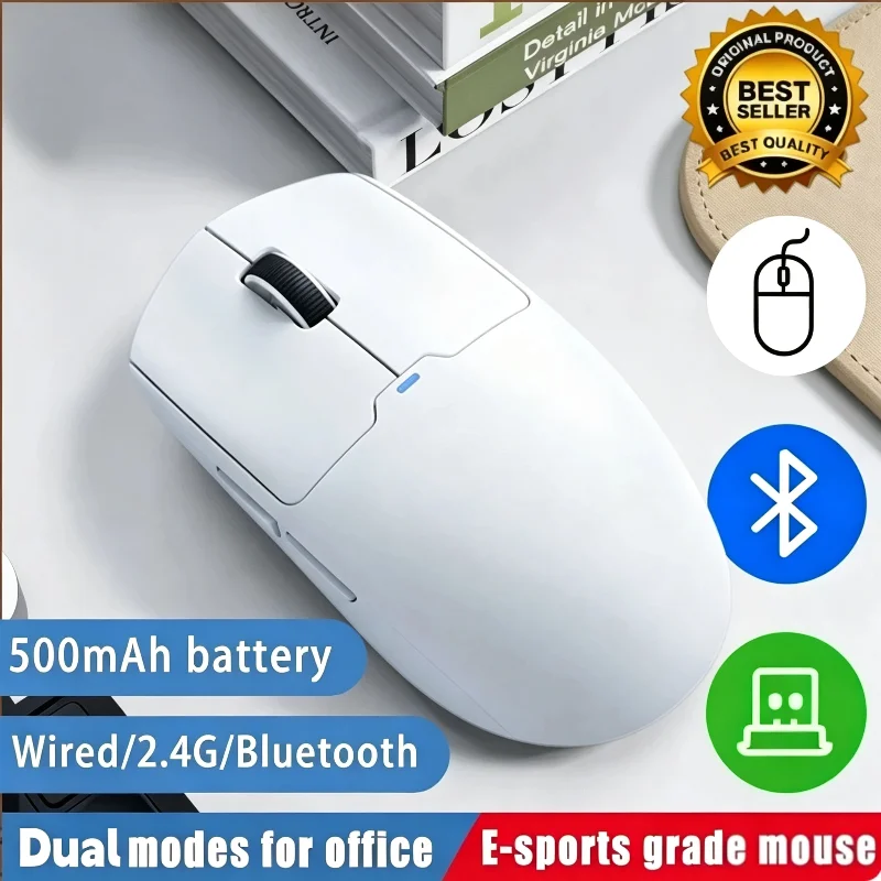 Mouse Bluetooth 2.4G Wireless Dual-Mode Rechargeable Ergonomic Office Gaming Portable Mice For iPad PC Laptop Mouse 2026