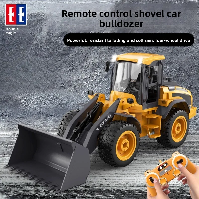 

Double Eagle Remote Control Bulldozer Construction Vehicle RC Truck Electric Loader Toy Shovel Car Model Children's Gift