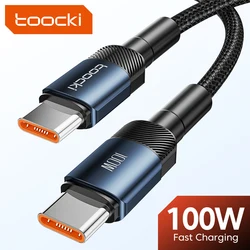 Toocki usb cにタイプc高速充電ケーブル、データコードmacbook、huawei社、xiaomi、ポコ、サムスン、PD3.0、100ワット