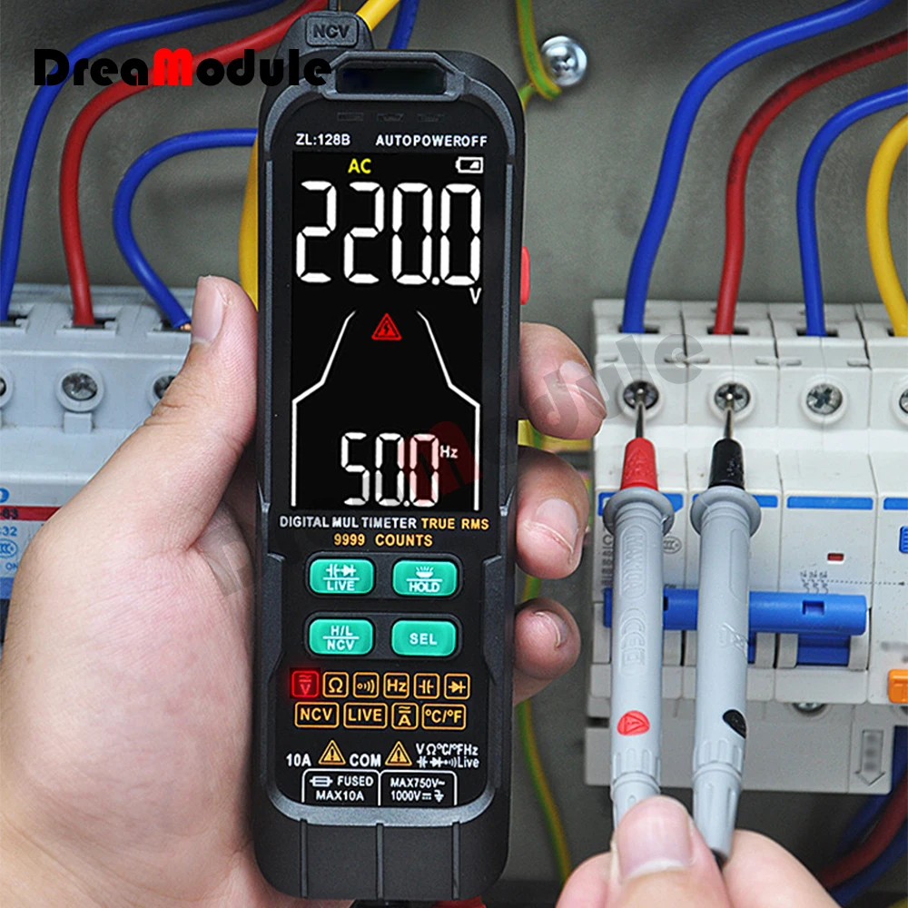 Zl128b Usb Ladingmultimeter Digitale Profesional Ac Dc Stroomspanning True Rms Capaciteit Temp Auto Range Multimetro Tester