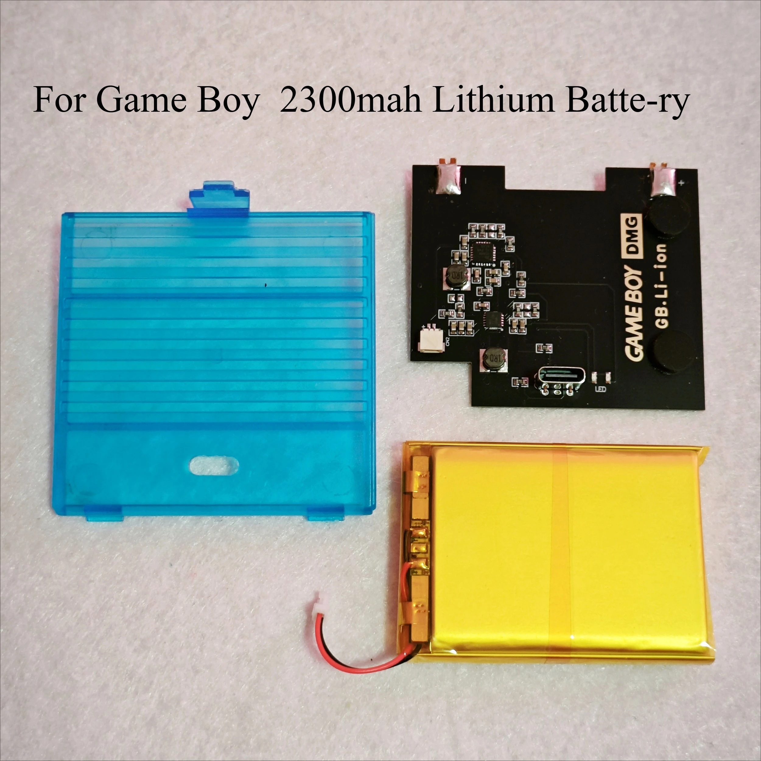 For Game Boy High Capacity 2300mAH Rechargeable Lithium Batte-ry USB-C for Game Boy Thick Machine for GB DMG Highligh