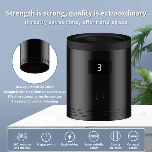 Imagen 2 del producto YILONG-mezclador de tinta para tatuaje inalámbrico, Mini agitador de vórtice, tinta para tatuaje, máquina agitadora de pegamento para esmalte de uñas, agitador de tinta de pigmento para tatuaje