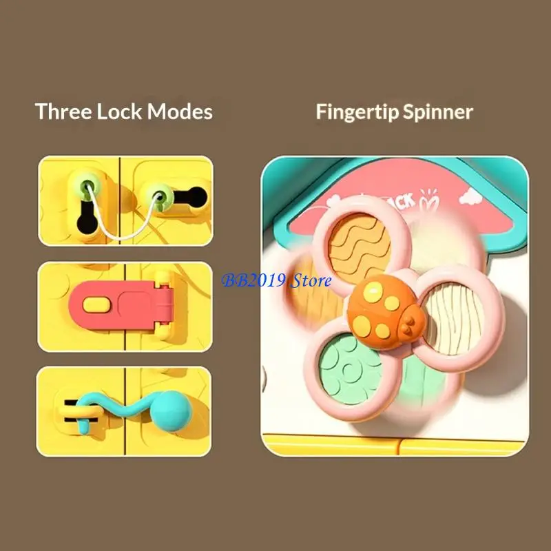 Q0KB Tragbares Lernspielzeug, 6-seitiges beschäftigtes Haus, einfache mehrere Spiele, Heim- und Reisegebrauch,