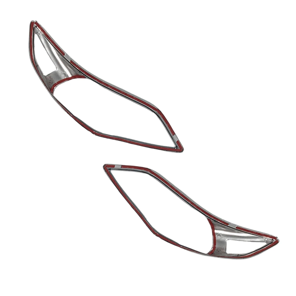 2 قطعة رئيس السيارة الجبهة ضوء إطار المصباح ملصق اليسار + اليمين لتويوتا كورولا 2011 2012 2013 غطاء المصباح ملصق الكسوة #3