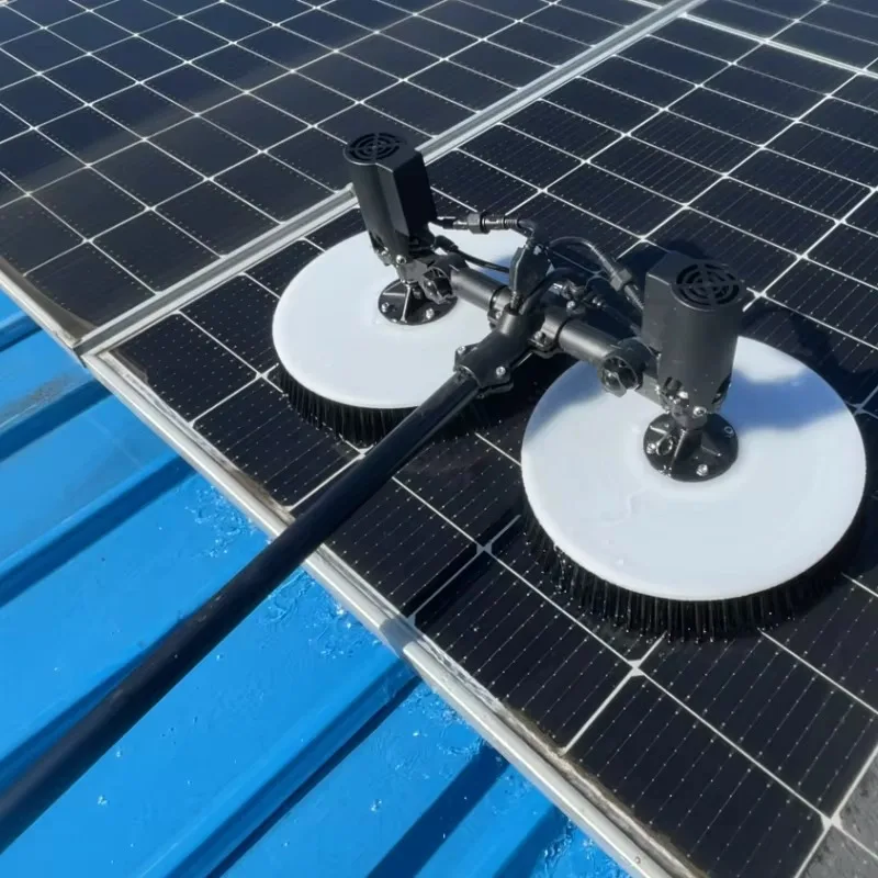 

Double-head cleaning brush 7.5 meters water spray solar panel rooftop photovoltaic electric cleaning robot