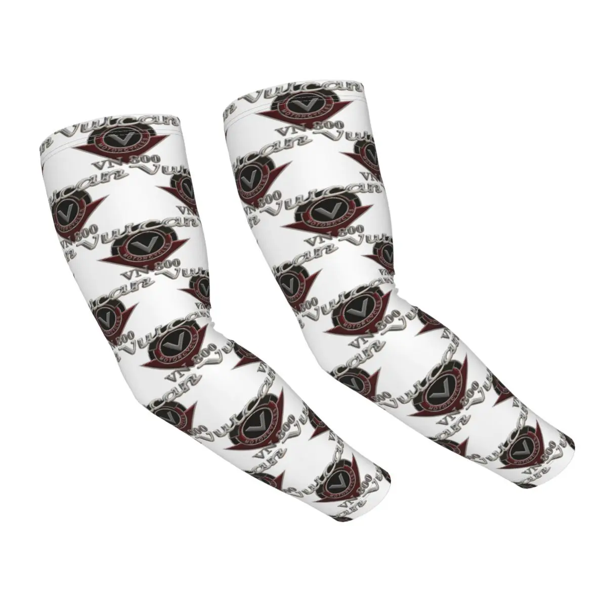 Motorcycle Vulcan VN 800 Logo Chrome Outdoor Arm Sleeves Sun UV Protection Cover Summer Ice Silk Cycling Tattoo Sleeves