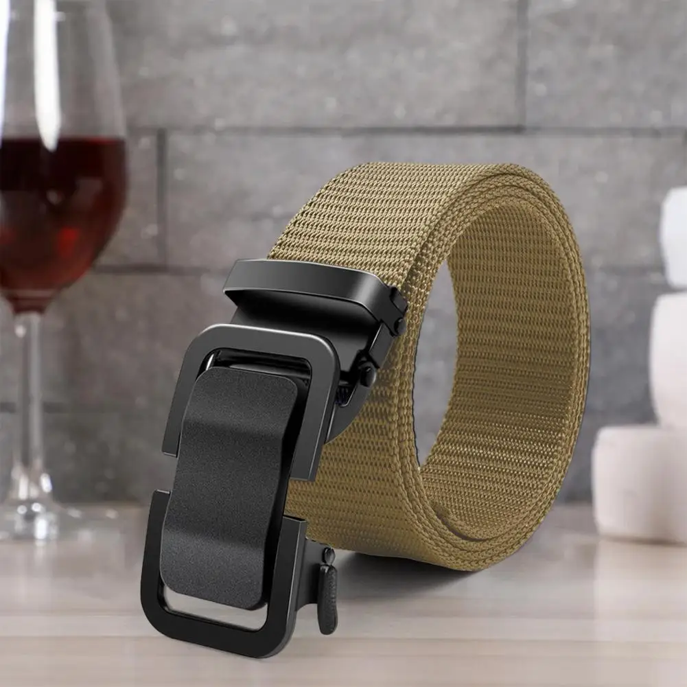 

Waist Highlighting Belt Training Waist Belt High Strength Thicken Canvas Belt with Automatic Buckle for Men's Pants for Training