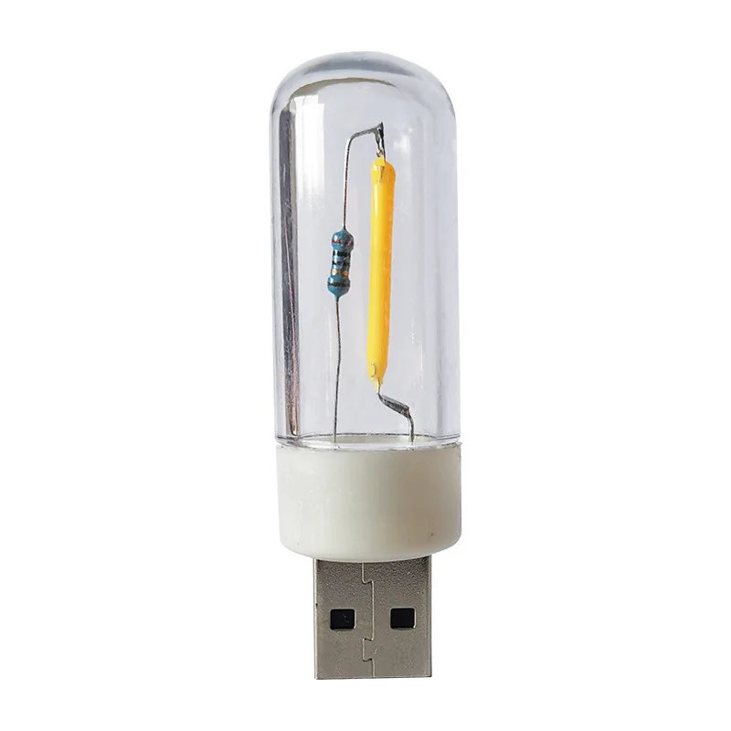 Mini lampa kempingowa LED DC 5V Lampka nocna LED USB Filament Przenośna lampa oświetleniowa Ładowanie skarbów Notebook Mobilne światło zasilania