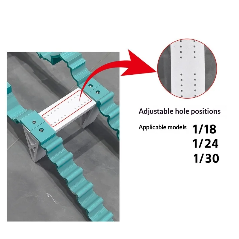 PYFORE RC Crawler Bridge Track Beam Barrier With Adjustable Hole Position Obstacle Slope Scene For 1/18 1/24 1/30 RC Model Cars