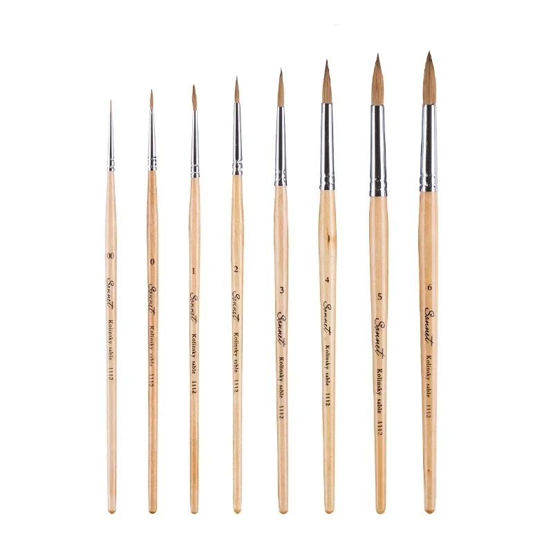 1Pcs Russische Weiße Nächte Sonnet Nerz Mix Haar Malerei Pinsel Haken Linie Stift für Wasser Farbe Malerei Zeichnung Schule kunst Liefert – Detail 9