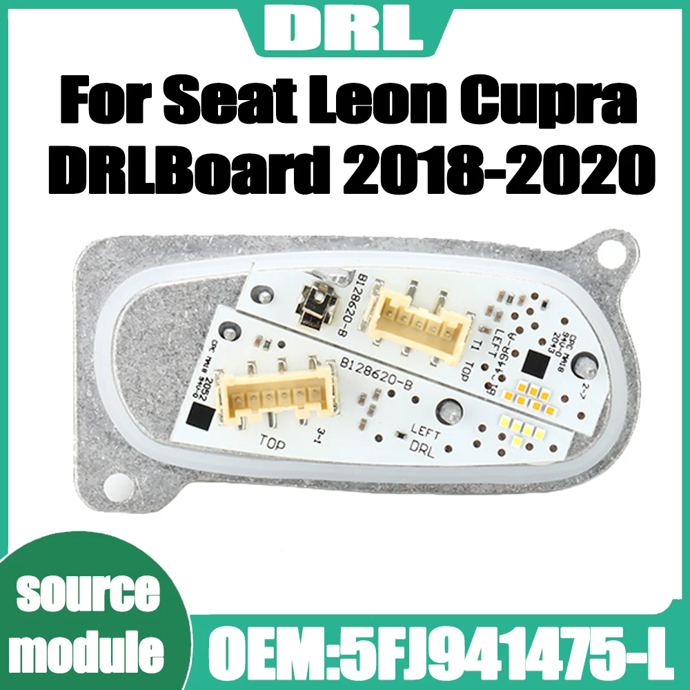 OEM 5FJ941475-L DRL Headlight Module Control Unit Day Light White Color Angel Eyes Module For Seat Leon Cupra DRLBoard 2018-2020