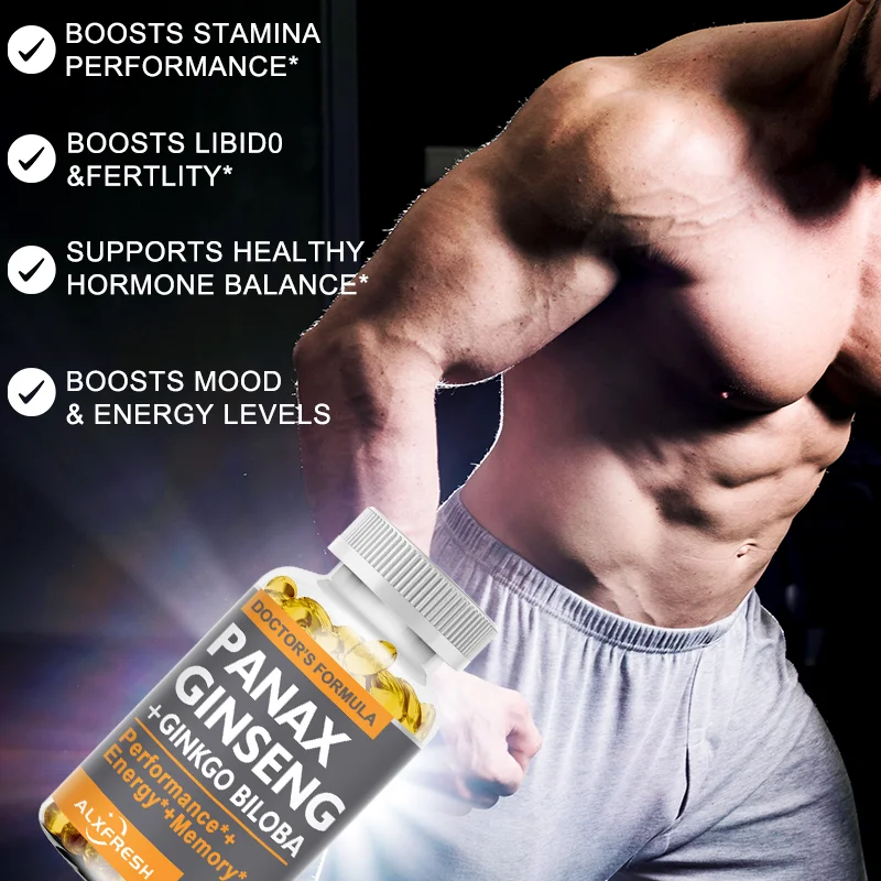 Alxfresh Ginseng Ginkgo Capsules Improve Memory And Concentration Improve Cardiovascular Health Anti-fatigue & Enhance Immunity