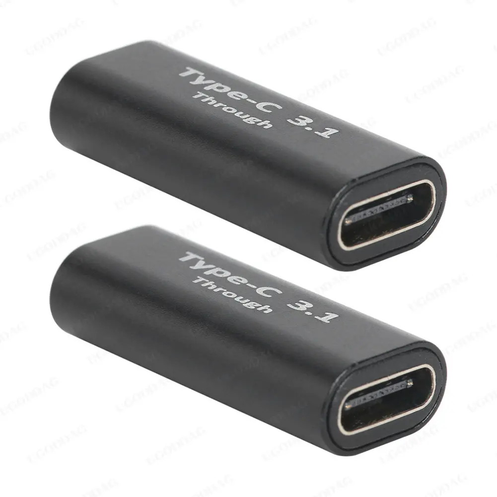 2 Stuks Usb C Adapter Type-C Man-vrouw Vrouwelijke Aan Vrouwelijke Rechts & Links Schuin 90 Graden uitbreiding Adapter Voor Tablet Laptop