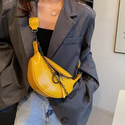 Retro Female Belt Bag Fashion Leather Fanny pack Handbag Designer Chain Shoulder Crossbody Chest Bags New Woman Saddle Waist Bag