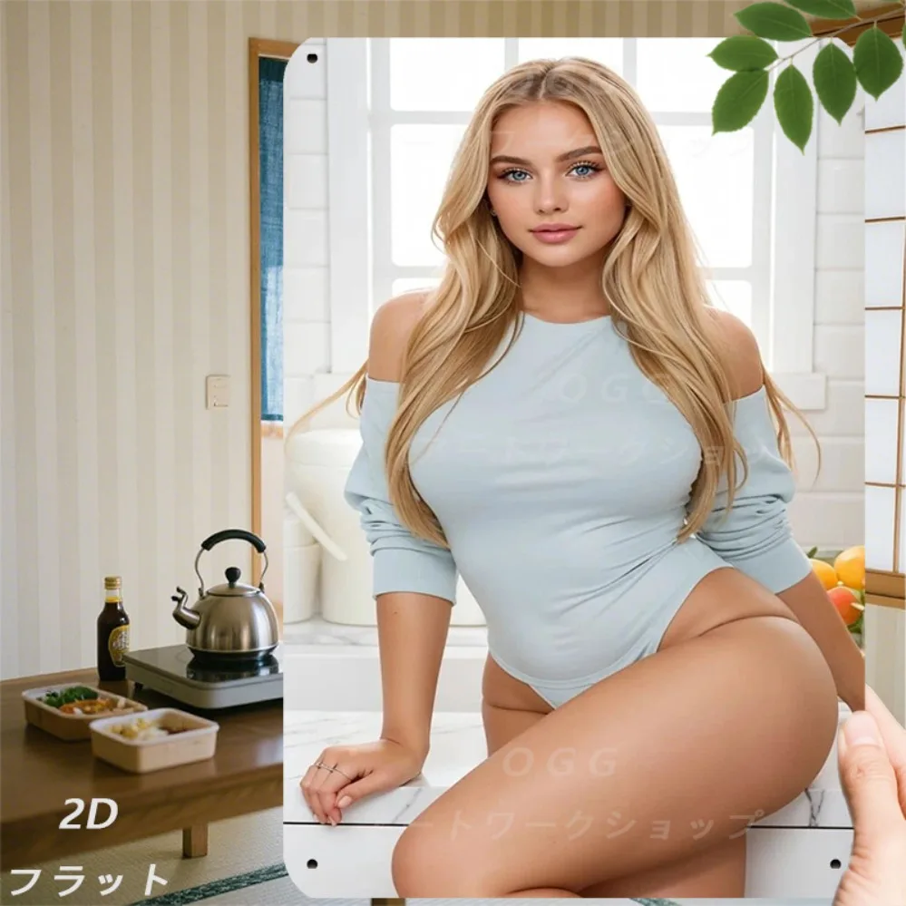 

JIT 2D Flat 1pc Retro Iron Sign Wall Art (8x12in), Modern Minimalist Home Decoration for Bedroom Living Room