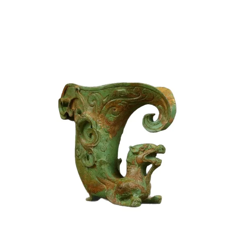 Brass alloy craftwork auspicious beast cup home living room decorative ornament