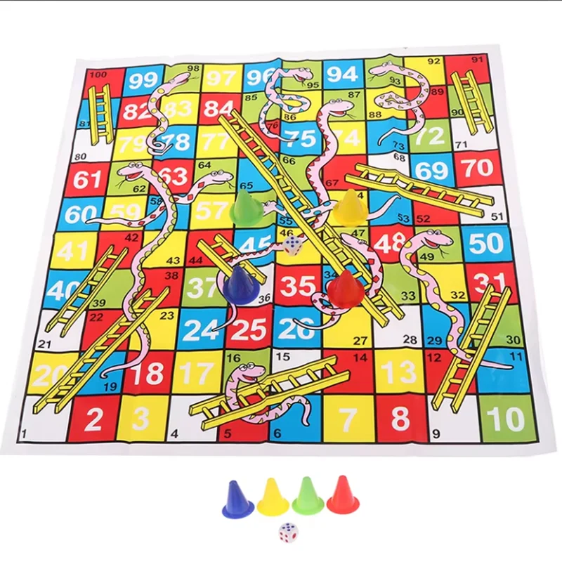 Chess Snake Ladder Flight 38cm/14.96inch Educational Children Toys Interesting Board Game Set Portable Flying Chess Board Game