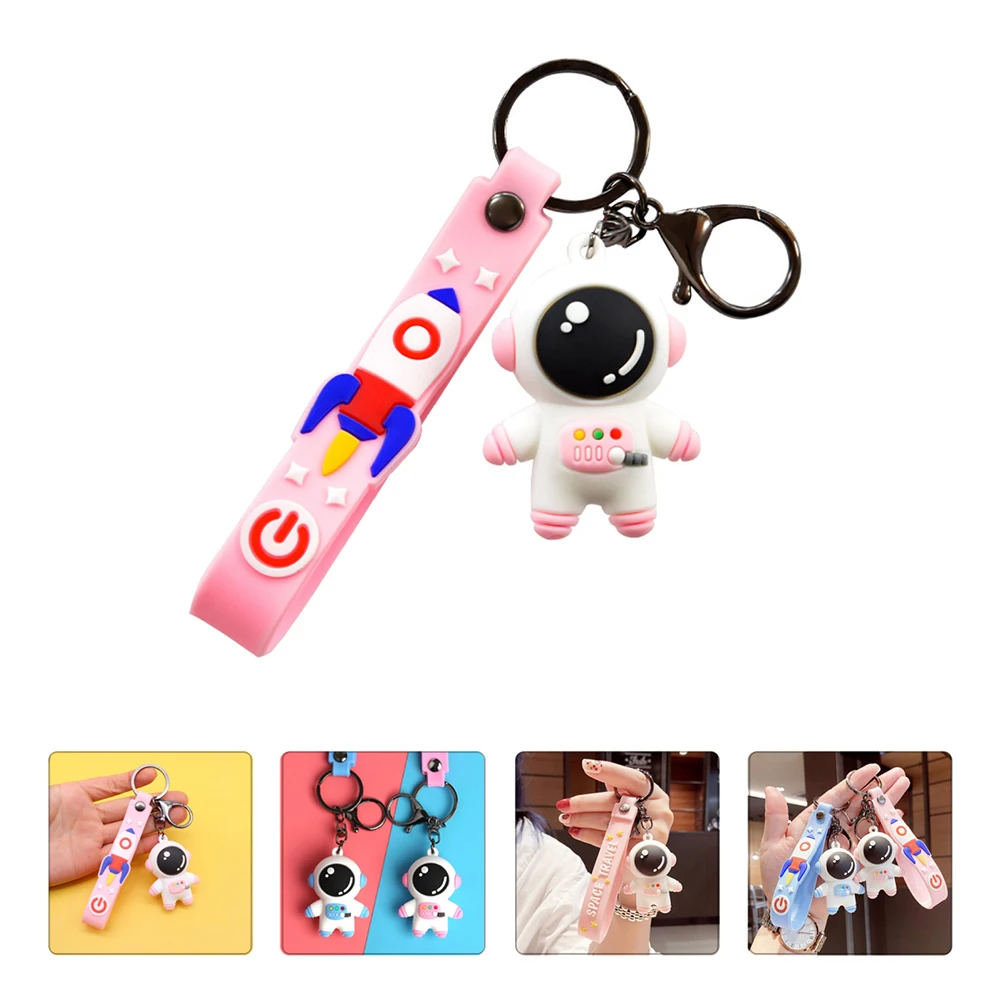

2pcs Cartoon Spaceman Key Chains Durable Bag Pendants Decorative Keychains For Keys Bags Rooms Spaceman Keychains Bag Decor