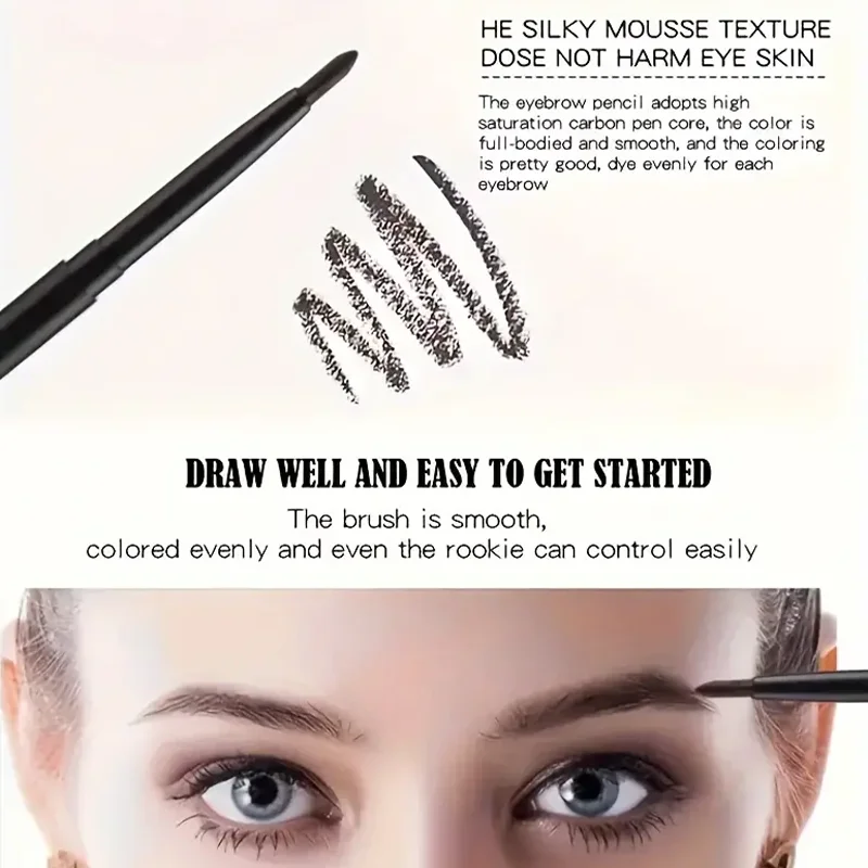 Eyeliner Gel Potlood, Draaibare Waterdichte Smudge-Proof, Harde Eyeliner