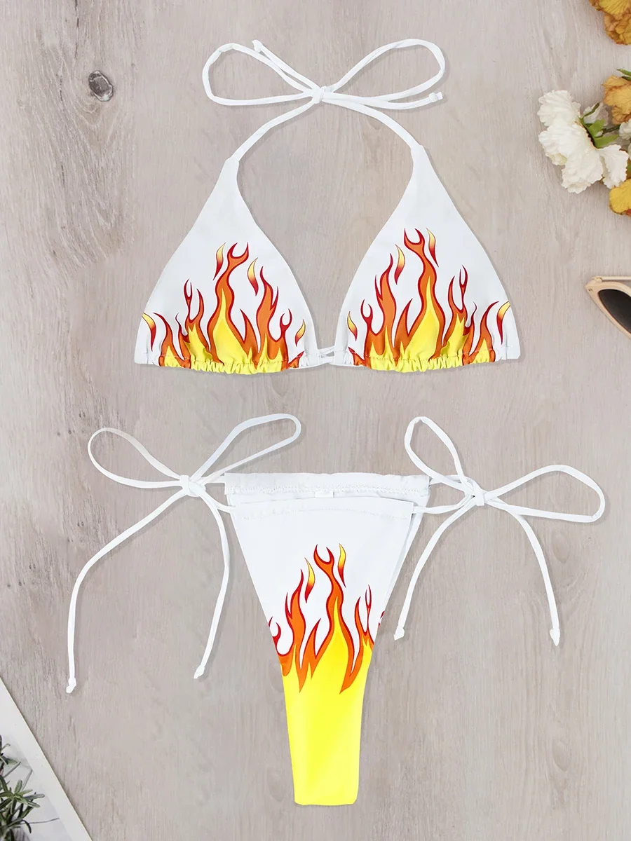 Dreieck-String-Bikini, 2025, brasilianischer Tanga, Neckholder-Badeanzug, sexy Bademode, weiblich, Baden, Schwimmen, Badeanzug, Strandmode