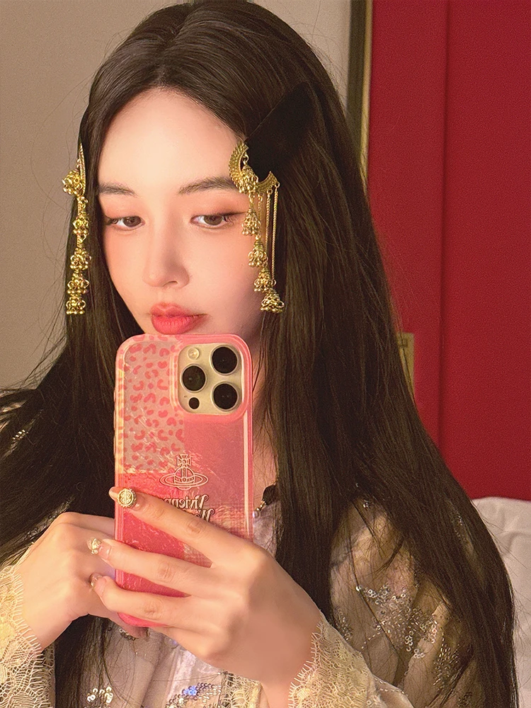 

Golden tassel bell hairpin, light luxury new Chinese ethnic hair accessories