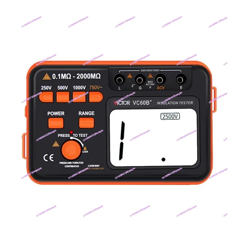 500V megohmmeter 1000V digital rocking meter 2500V insulation resistance tester VC60B + 60D +