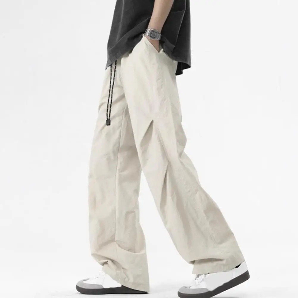 2025 Men's Baggy Pants American Paratrooper Casual Pants Spring And Summer Fashion Work Pants, Straight Leg Loose Sports Pants