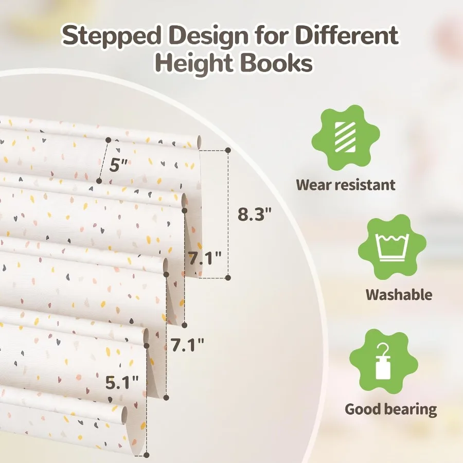 Toddler Bookshelf for Rooms Nursery Book Shelves with Open Forward Display Montessori Book Shelf for Baby Room Small Classroom