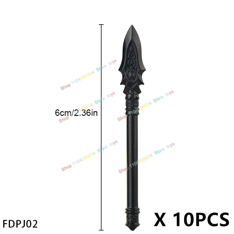 المحارب العسكرية سكين مزدوج الرأس الفأس السيف المطرقة الأسلحة الملحقات القرون الوسطى اللبنات نماذج اللعب الهدايا FDPJ01-20