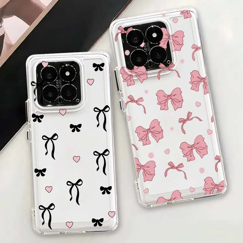 

Artistic bowtie pattern Phone Case For Xiaomi 15 14 13 12 12S 12X 12T 11 11T Pro Lite TPU Transparent