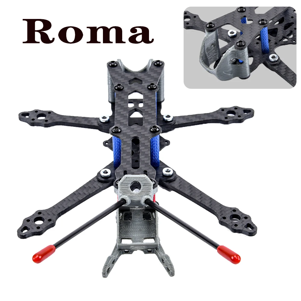 Roma 3K Carbon Fiber Board Frame 3 Inch 4 Inch / 150mm 175mm X-type Frame kit For FPV toy accessory