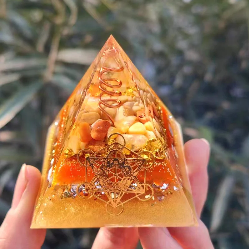 Pyramid Crystal Gravel Epoxy Resin Home Desktop Handmade Ornament Gift