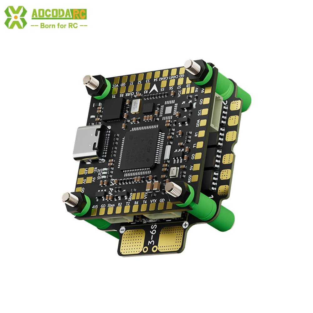 Aocoda-RC F460 V3 Flight Stack F405 V3 3060AM32 60A 4in1 ESC 30x30mm 3-6S For FPV Freestyle Drone